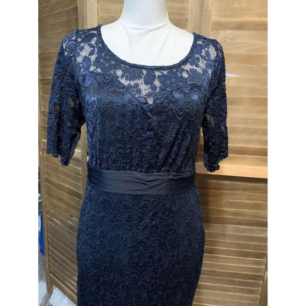 Hello Miz Blue Lace Formal Dress Size Medium